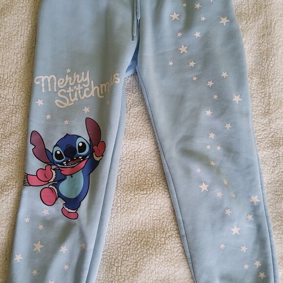 Disney Stitch Christmas Loungewear Jogger Pants with Pockets - Picture 2 of 12